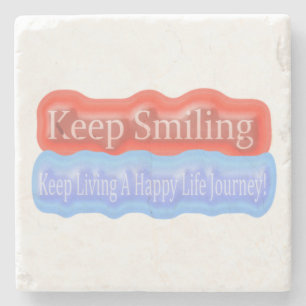 Cute Artwork Design handlar om "Behålla Smiling".  Stenunderlägg