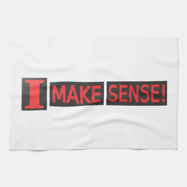 Cute Artwork design om "Gör sense" - köp Kökshandduk (Horisontell)