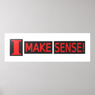 Cute Artwork design om "Gör sense" - köp Poster