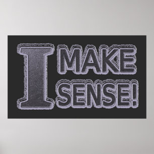 Cute Artwork design om "Gör sense" - köp Poster