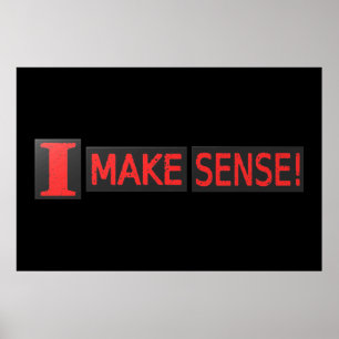 Cute Artwork design om "Gör sense" - köp Poster