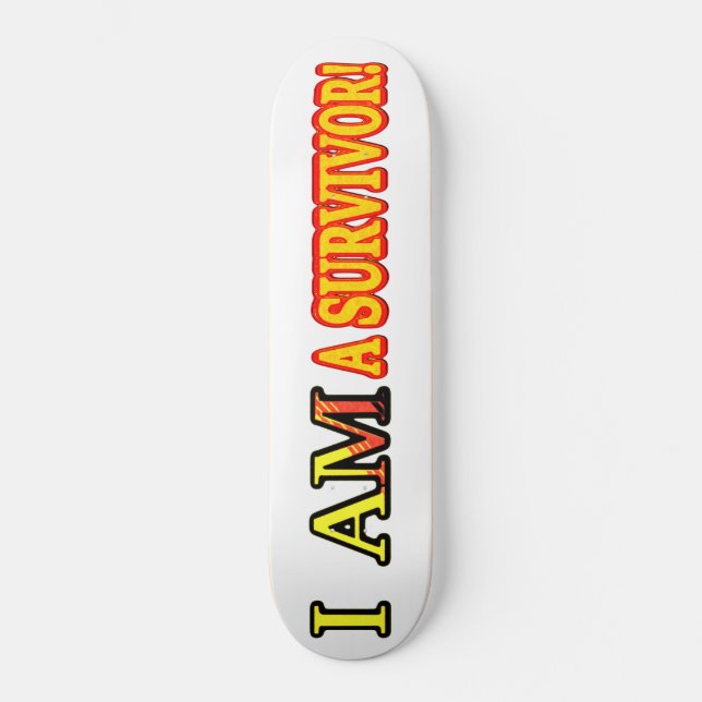 Cute Artwork Design ’SURVIVOR’. Köp Mini Skateboard Bräda 18,5 Cm (Framsida)