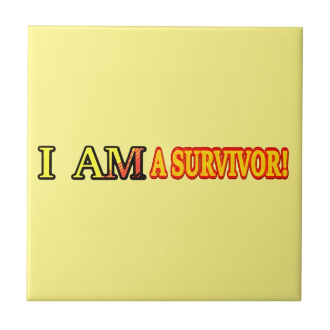 Cute Artwork Design ’SURVIVOR’. Köp nu Kakelplatta (Framsidan)