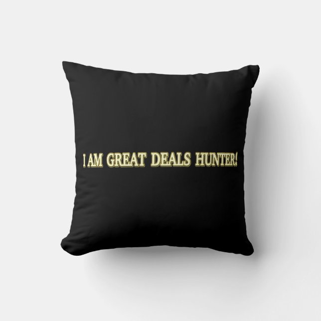 Cute Artwork Design "Underbar Deals Hunter" Köp nu Kudde (Framsida)