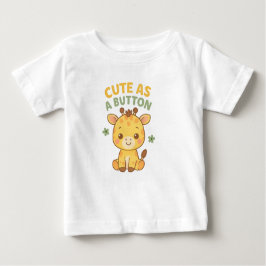 Cute as a Button – Baby Giraffe Charm T Shirt