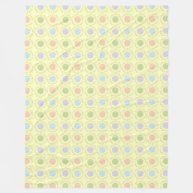 Cute-as-a-Button Blanket Fleecefilt (Framsidan)