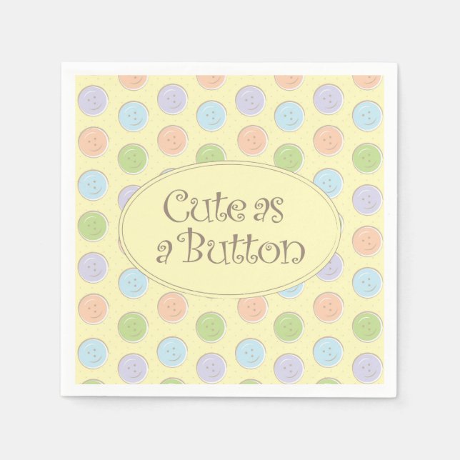 Cute-as-a-Button Pappersservett (Framsidan)