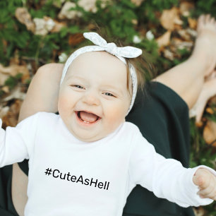 Cute as helvetes Anpassningsbar Hashtag Minimal Ty T Shirt