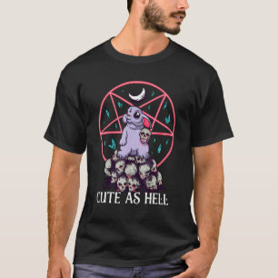 Cute as helvetskanin Hare Occult Döskallars Goth F T Shirt