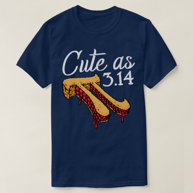 Cute as Pi Pizza Funny Mathletics Birthday Pi Pizz T Shirt (Design framsida)
