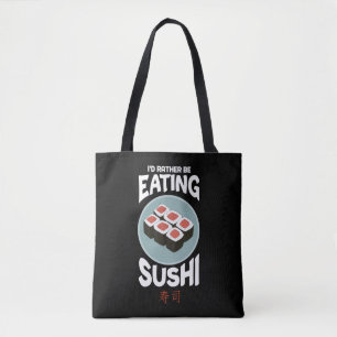 Cute Asian Food Kawaii Sushi Ris Fish Älskare Tygkasse