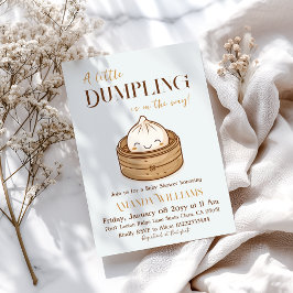 Cute Asian Kawaii Little Dumpling Baby Shower Inbjudningar