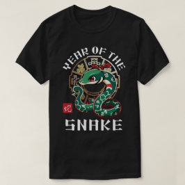 Cute Asian kinesisk snake Zodiac Lunar, nytt år T Shirt