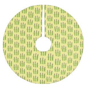 Cute asparagus singel vegetabilisk trio-tecknad julgransmatta borstad polyester