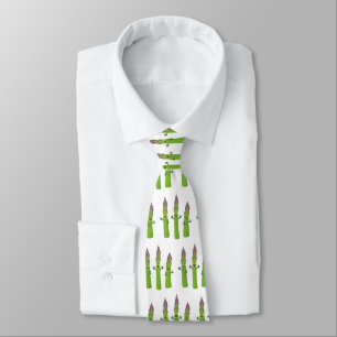 Cute asparagus singel vegetabilisk trio-tecknad slips