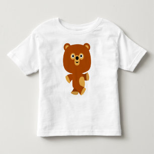Cute Assertive Tecknad Bear Children T- Shirt T