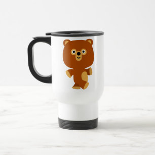 Cute Assertive Tecknad Bear Mugg