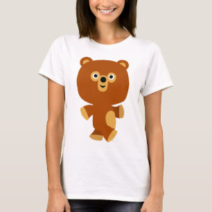 Cute Assertive Tecknad Bear Women T- Shirt Tröja