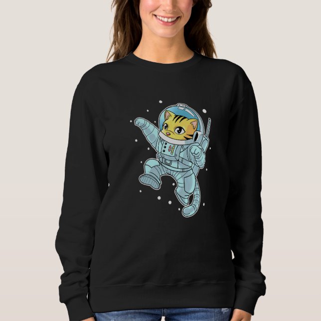 Cute Astro Cat Spaceman Kitten Space Cats Päls Uni T Shirt (Framsida)