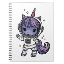 Cute Astro Unicorn-anteckningsbok