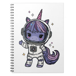 Cute Astro Unicorn-anteckningsbok Anteckningsbok
