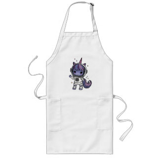 Cute Astro Unicorn Long Apron Långt Förkläde