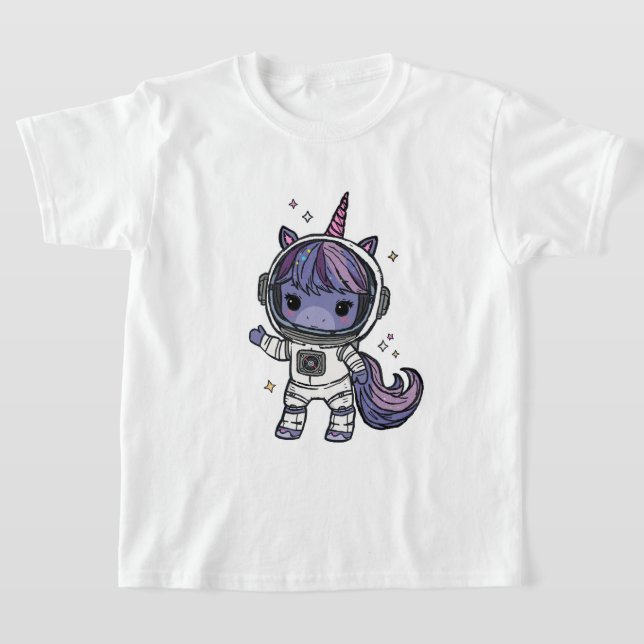 Cute Astro Unicorn T-shirt (Laydown)