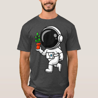 Cute Astronaut-anläggning i en Tecknad T Shirt