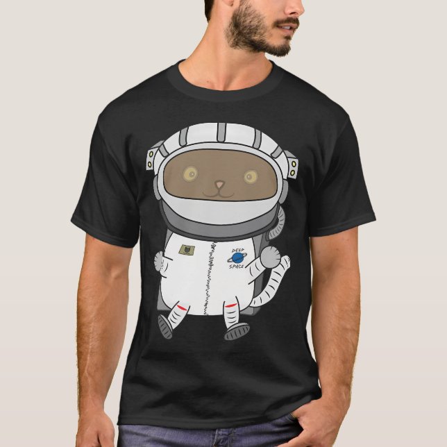 Cute Astronaut Cat - Catstronaut T Shirt (Framsida)