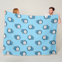 Cute Astronaut Cat Custom Photo Fleece Blanket
