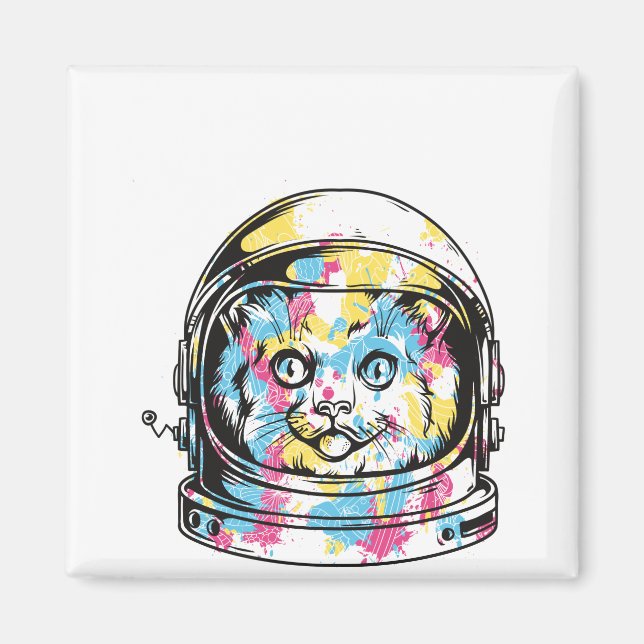 Cute astronaut Cat Magnet (Framsidan)