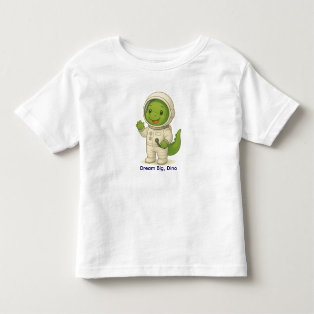 Cute Astronaut Dinosaur – Dino Jobs T Shirt (Framsida)