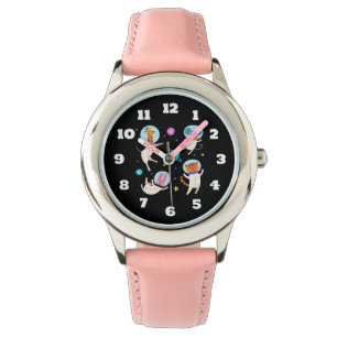 Cute Astronaut-djur Flytande i rymden Armbandsur