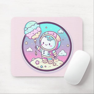 Cute Astronaut med Ice Cream Baloon på Måne Musmatta