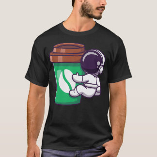 Cute astronaut med kaffe Kopp T Shirt
