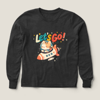 Cute astronaut-ridraketer i rymden t shirt