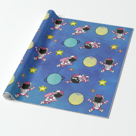 Cute Astronaut Rymden Star Planet Presentpapper