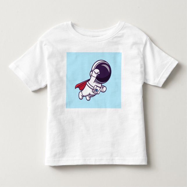 Cute Astronaut Shirt for Småbarn, T Shirt (Framsida)