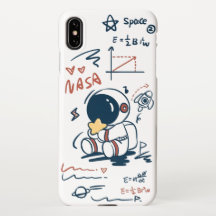Cute Astronaut Space Cartoon iPhone XS Max Case