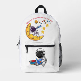 "Cute Astronaut Stars and Planets School Backpack