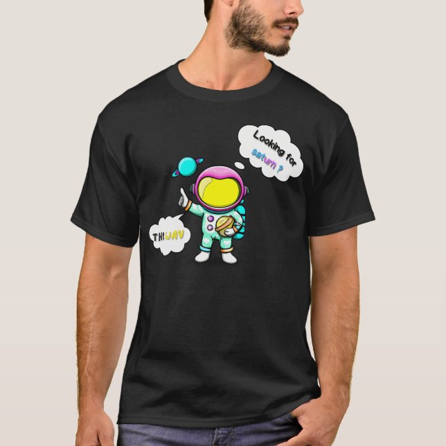 Cute Astronaut T Shirt (Framsida)