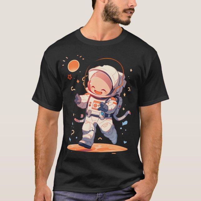 Cute Astronaut T Shirt (Framsida)