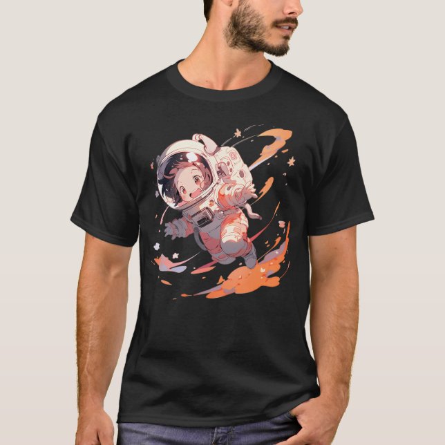 Cute Astronaut T Shirt (Framsida)