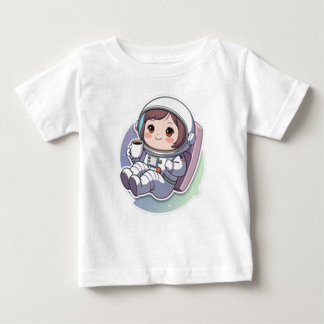 Cute Astronaut T Shirt (Framsida)
