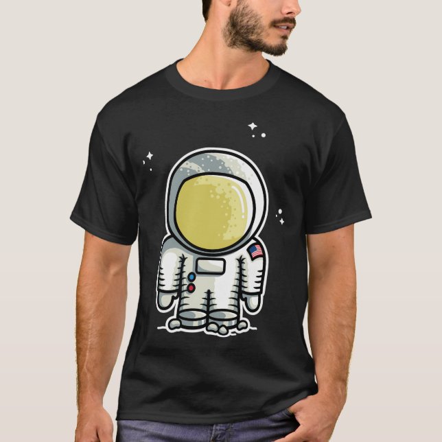 Cute Astronaut T Shirt (Framsida)