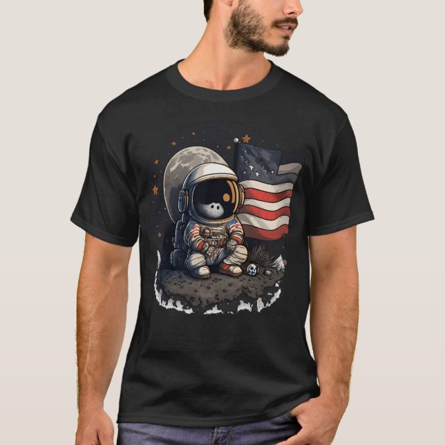 Cute Astronaut T Shirt (Framsida)
