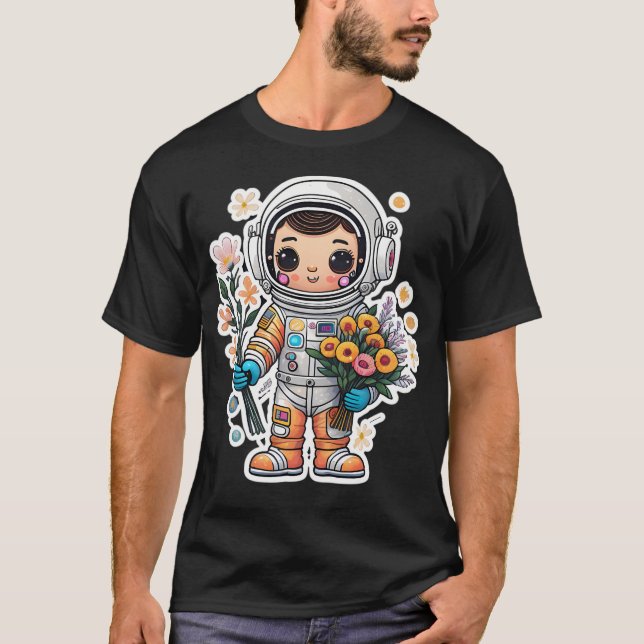 Cute Astronaut T Shirt (Framsida)