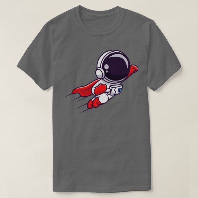 Cute Astronaut Toppen Hero Flies T Shirt (Design framsida)