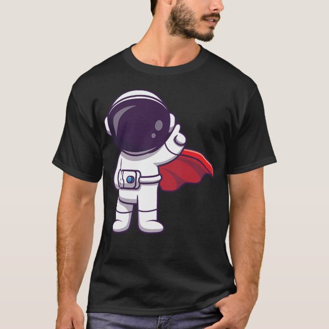Cute Astronaut Toppen Hero T Shirt (Framsida)