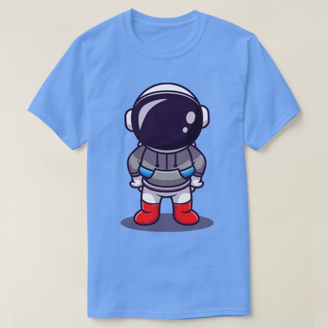 Cute Astronaut Wearing Hoodie T Shirt (Design framsida)